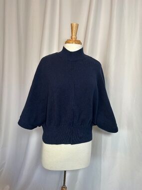 WOMENS LOFT BLUE DOLMAN SLEEVED TURTLENECK SWEATER - SIZE X-LARGE
